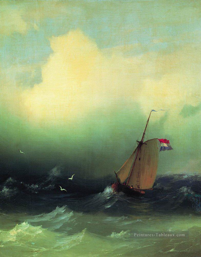 tempête en mer 1847 Romantique Ivan Aivazovsky russe Peintures à l'huile